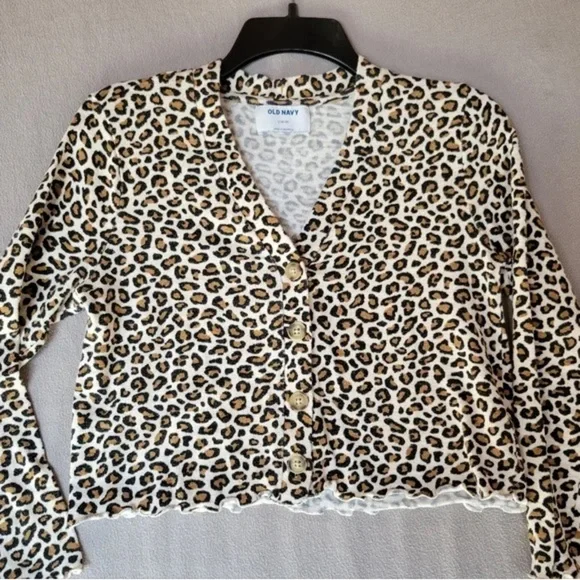 Old Navy Animal Print Button-Up Cardigan - Picture 6 of 6